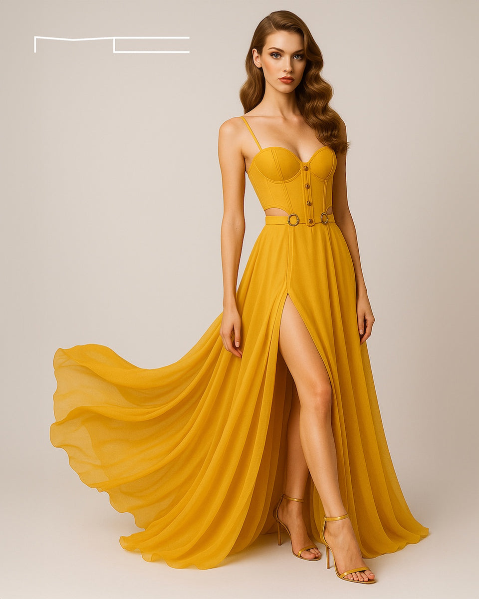 michael costello gold dress Goldenrod Dress