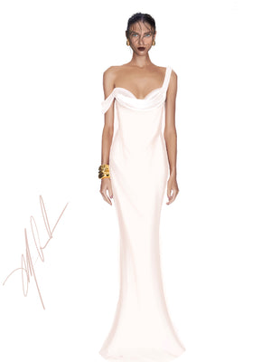 Cowl Sweetheart Gown