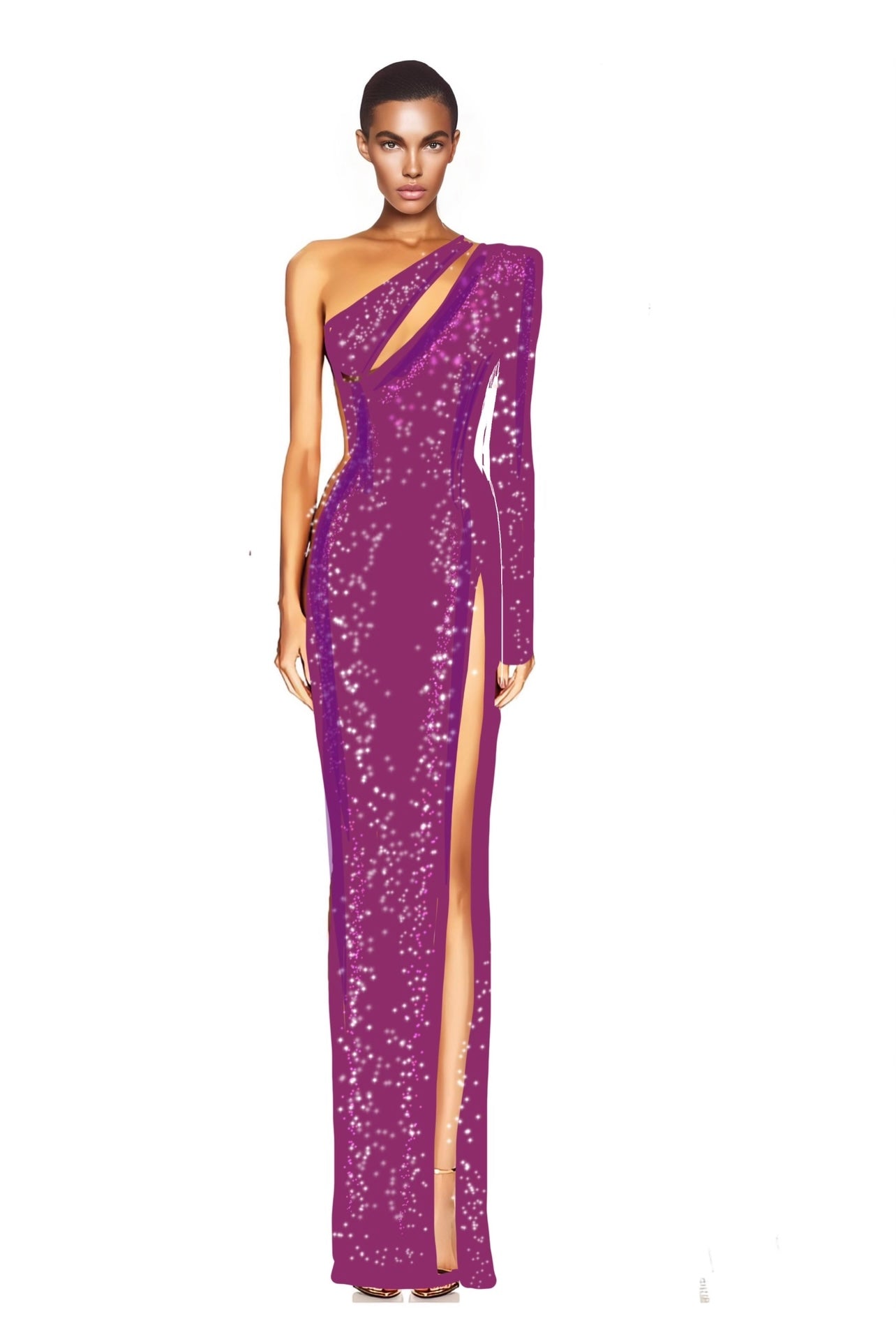 michael costello purple dress x REVOLVE Oleksandra Gown