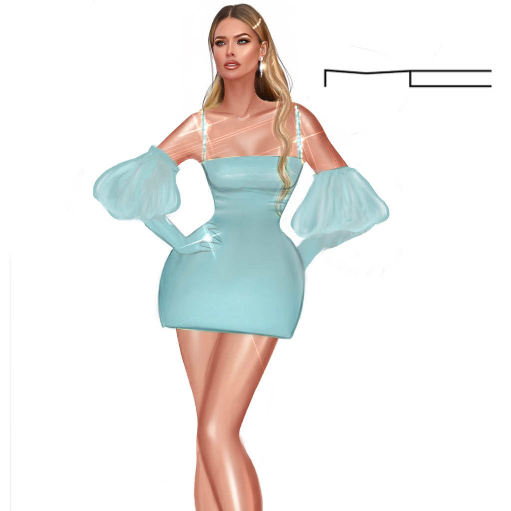 Light Blue Custom Dress